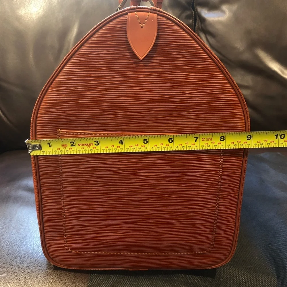 Vintage LOUIS VUITTON LV 50 Kenyan Fawn Rust Orange Epi Leather Travel Tote Bag - Picture 10 of 17